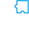 Integration icon weiß blau