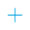 Plus Icon blau weiß