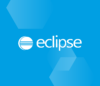 Eclipse logo on blue background